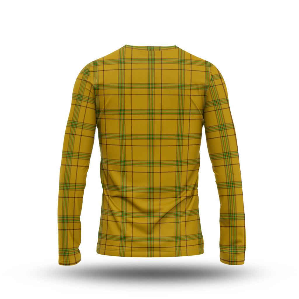Houston Tartan Long Sleeve T-Shirt with Family Crest - Tartan Vibes Clothing