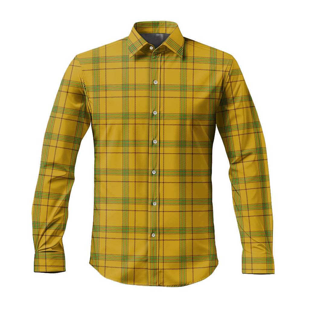 Houston Tartan Long Sleeve Button Up Shirt Men's Shirt - Tartan Vibes Clothing