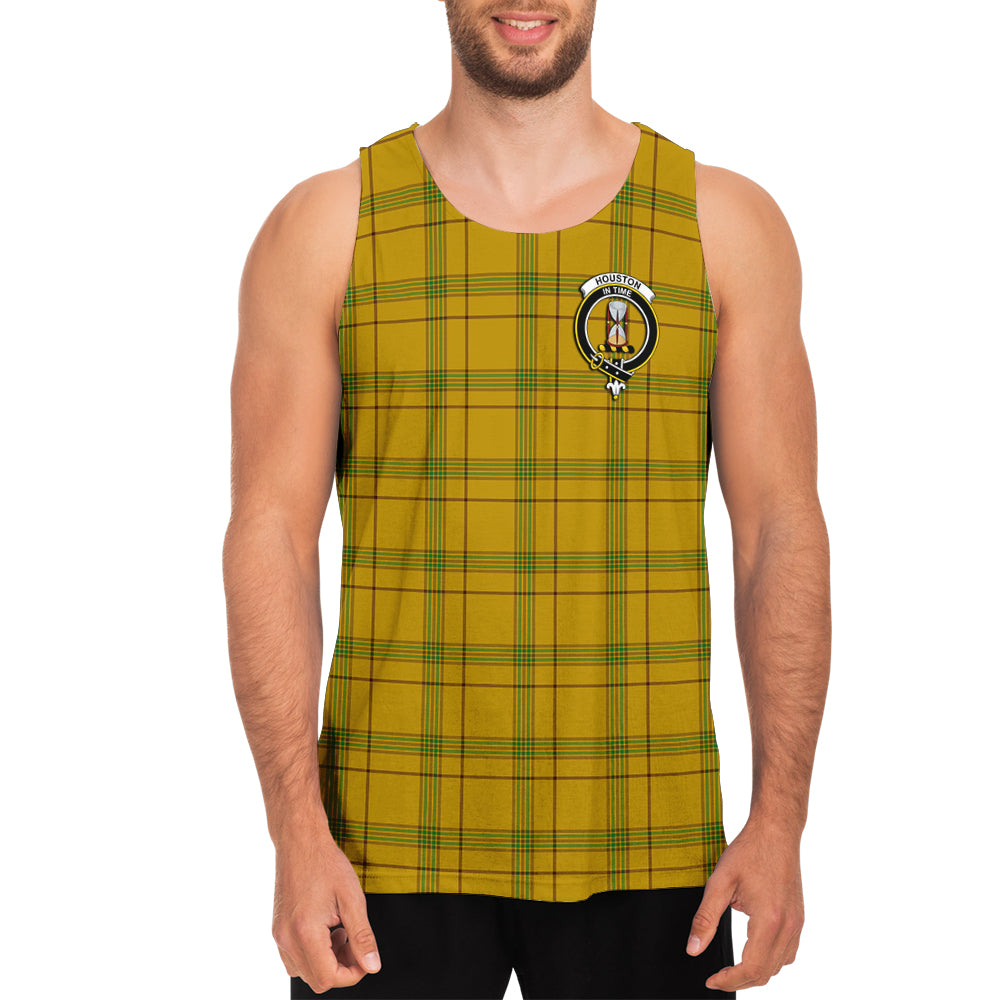 Houston Tartan Mens Tank Top with Family Crest - Tartan Vibes Clothing