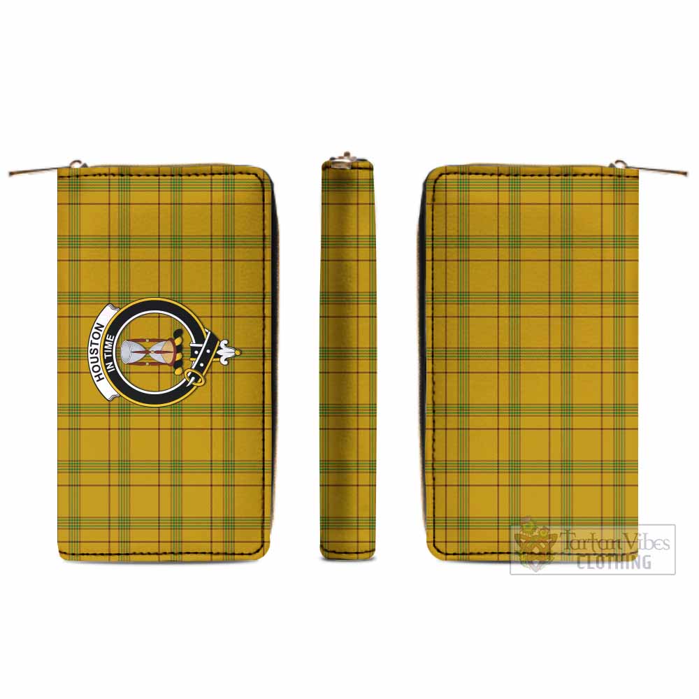 Houston Tartan Women's Leather Wallet with Family Crest - Tartan Vibes Clothing