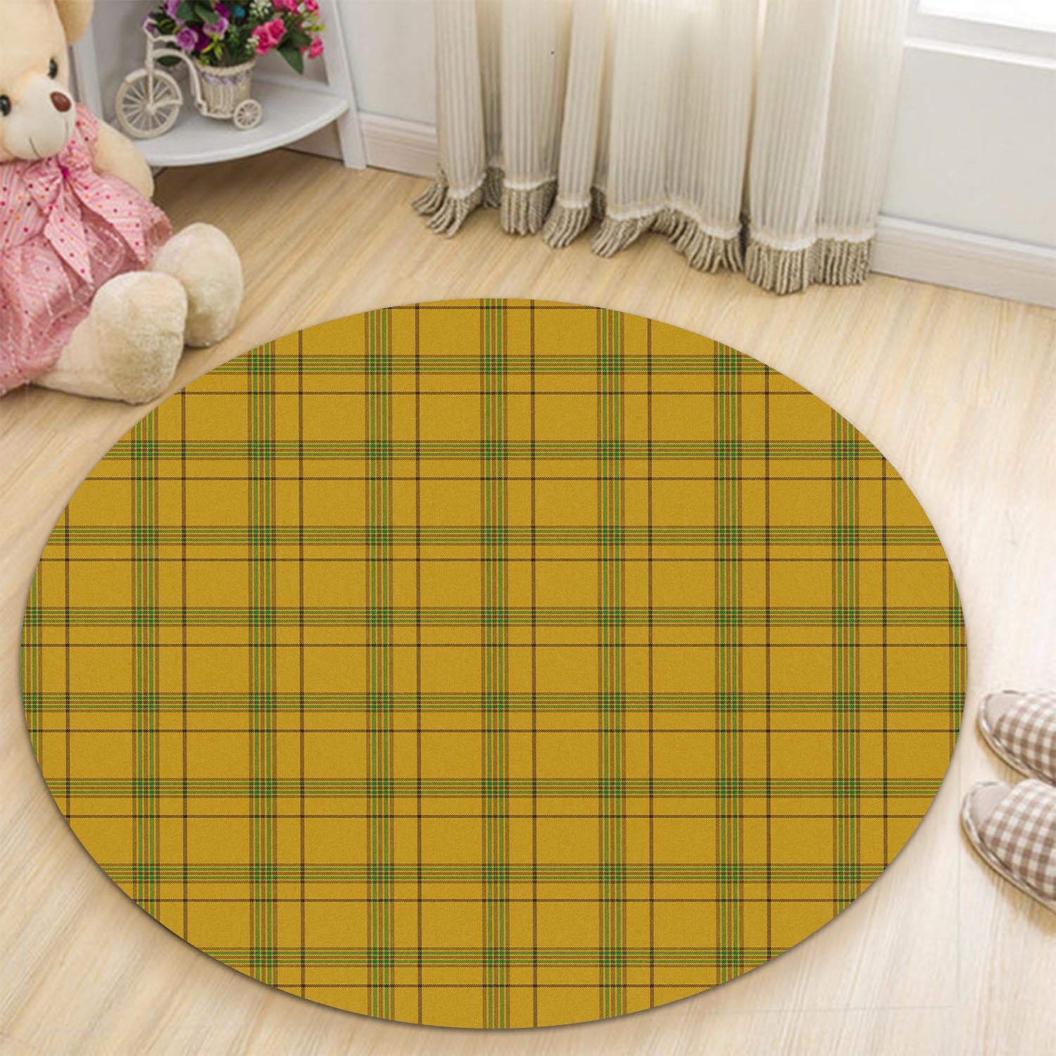 Houston Tartan Round Rug - Tartan Vibes Clothing