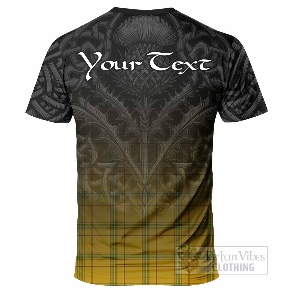 Houston Tartan T-Shirt with Family Crest Celtic Thistle Vibes - Tartan Vibes Clothing