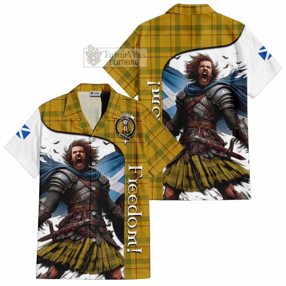 Houston Crest Tartan Hawaiian Shirt Inspired by the Freedom of Scottish Warrior - Tartan Vibes Clothing
