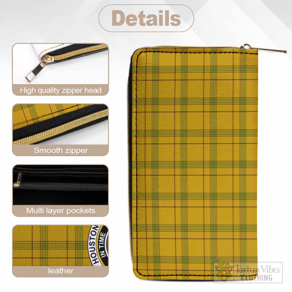 Houston Tartan Women's Leather Wallet with Family Crest - Tartan Vibes Clothing