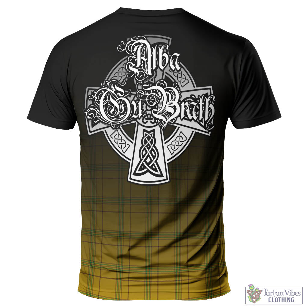 Houston Tartan T-Shirt Featuring Alba Gu Brath Family Crest Celtic Inspired - Tartan Vibes Clothing