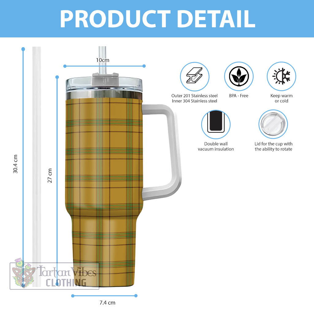 Houston Tartan Tumbler with Handle - Tartan Vibes Clothing