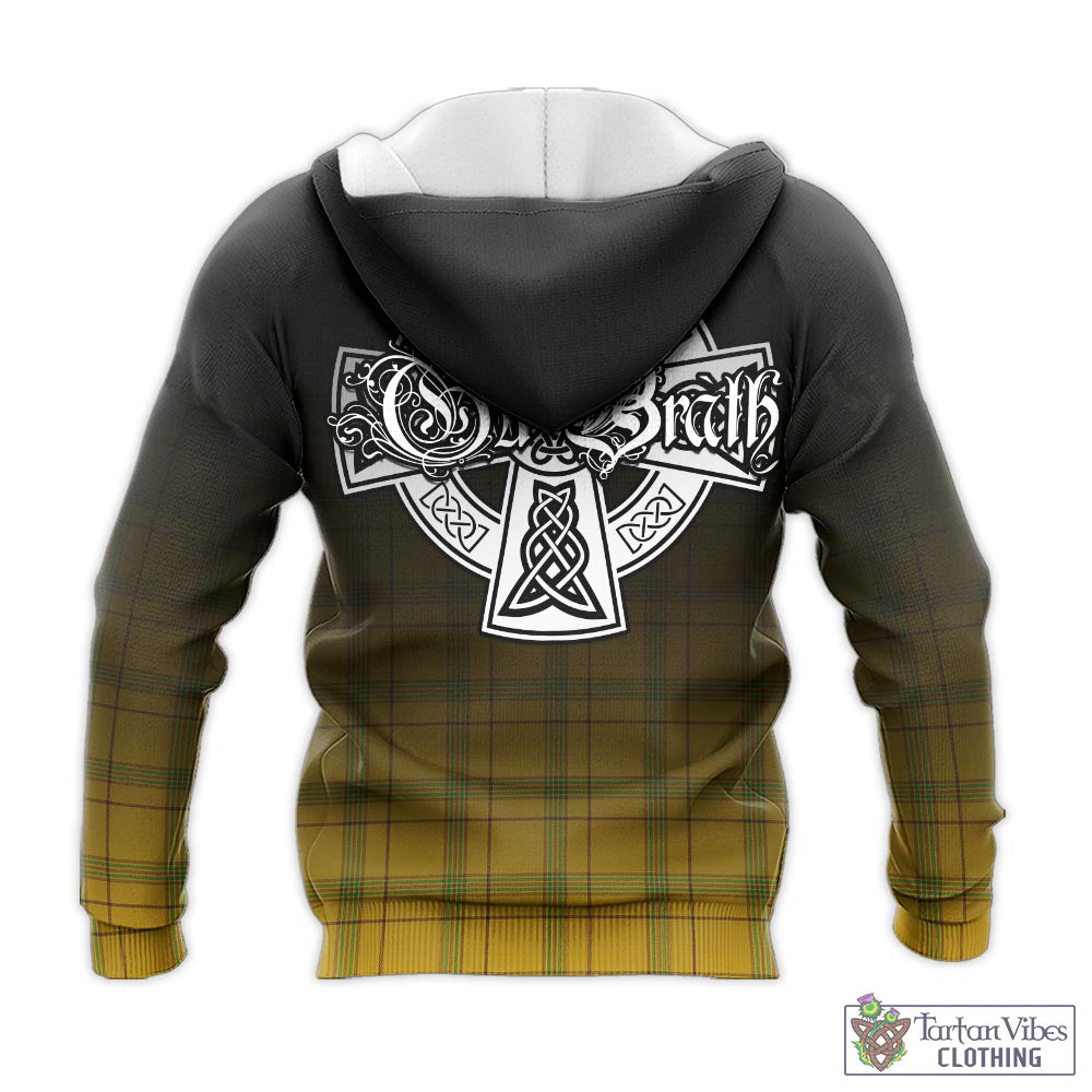 Houston Tartan Knitted Hoodie Featuring Alba Gu Brath Family Crest Celtic Inspired - Tartan Vibes Clothing