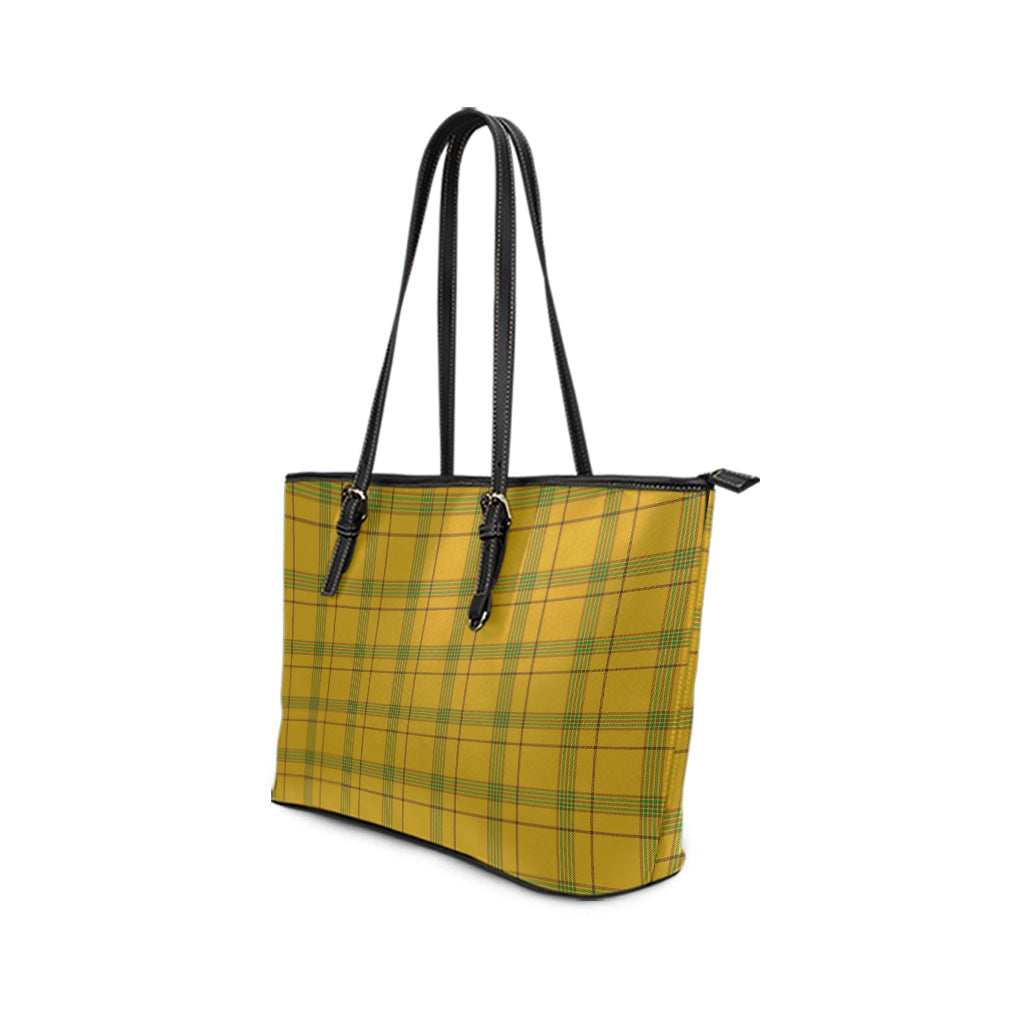 Houston Tartan Leather Tote Bag - Tartan Vibes Clothing
