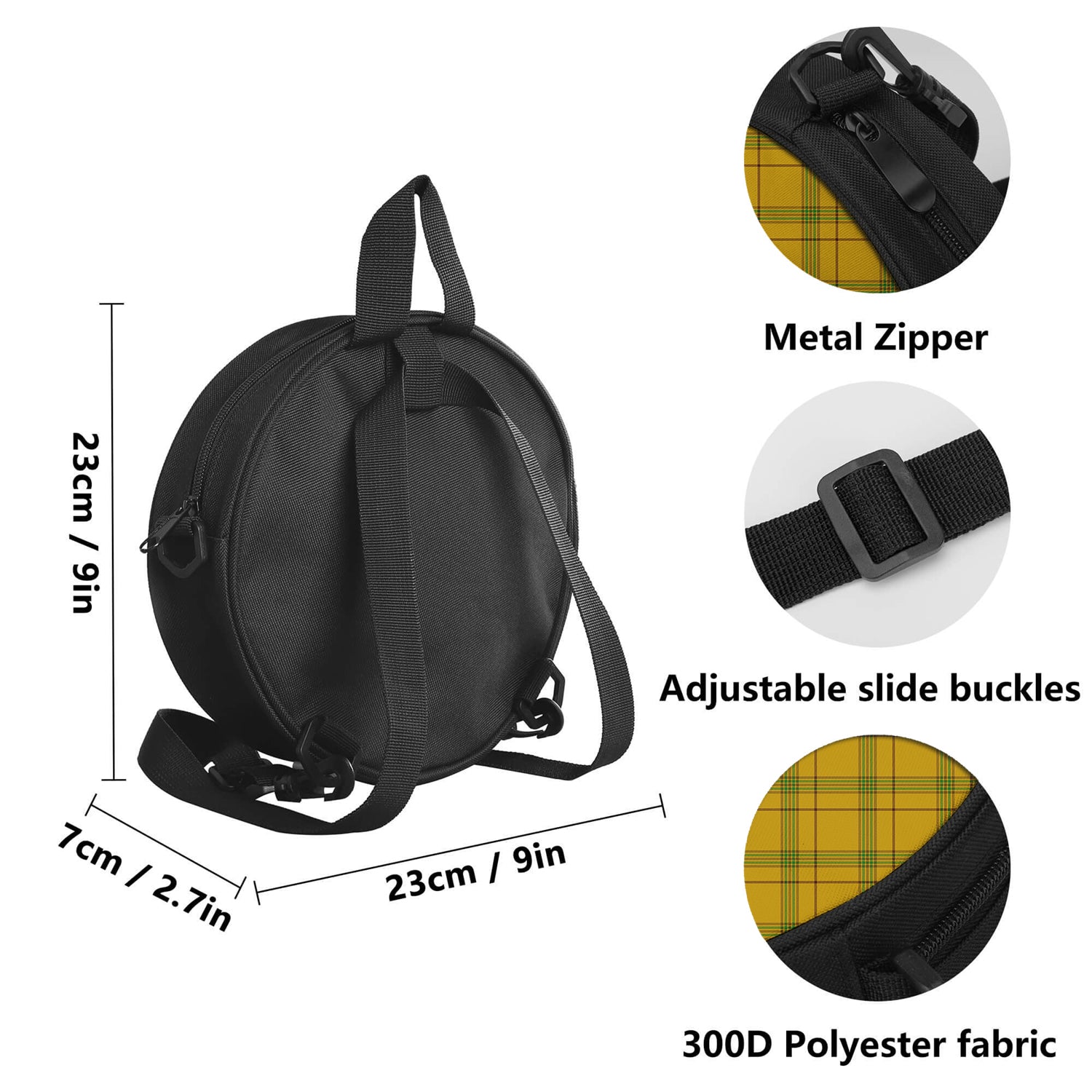 Houston Tartan Round Satchel Bags - Tartan Vibes Clothing
