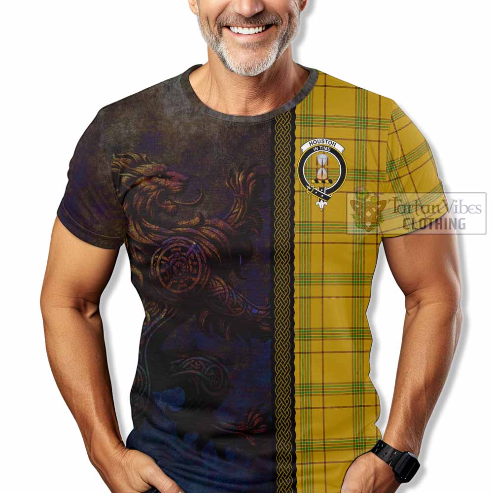 Houston Tartan Family Crest T-Shirt Alba Gu Brath Be Brave Lion Ancient Style - Tartan Vibes Clothing