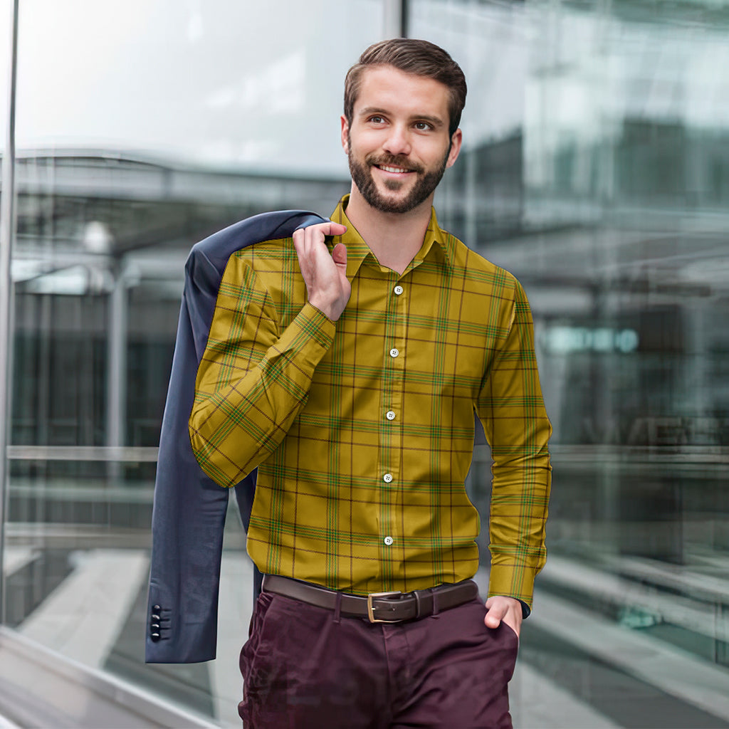 Houston Tartan Long Sleeve Button Up Shirt - Tartan Vibes Clothing