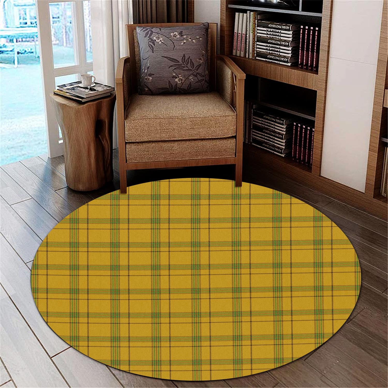 Houston Tartan Round Rug - Tartan Vibes Clothing