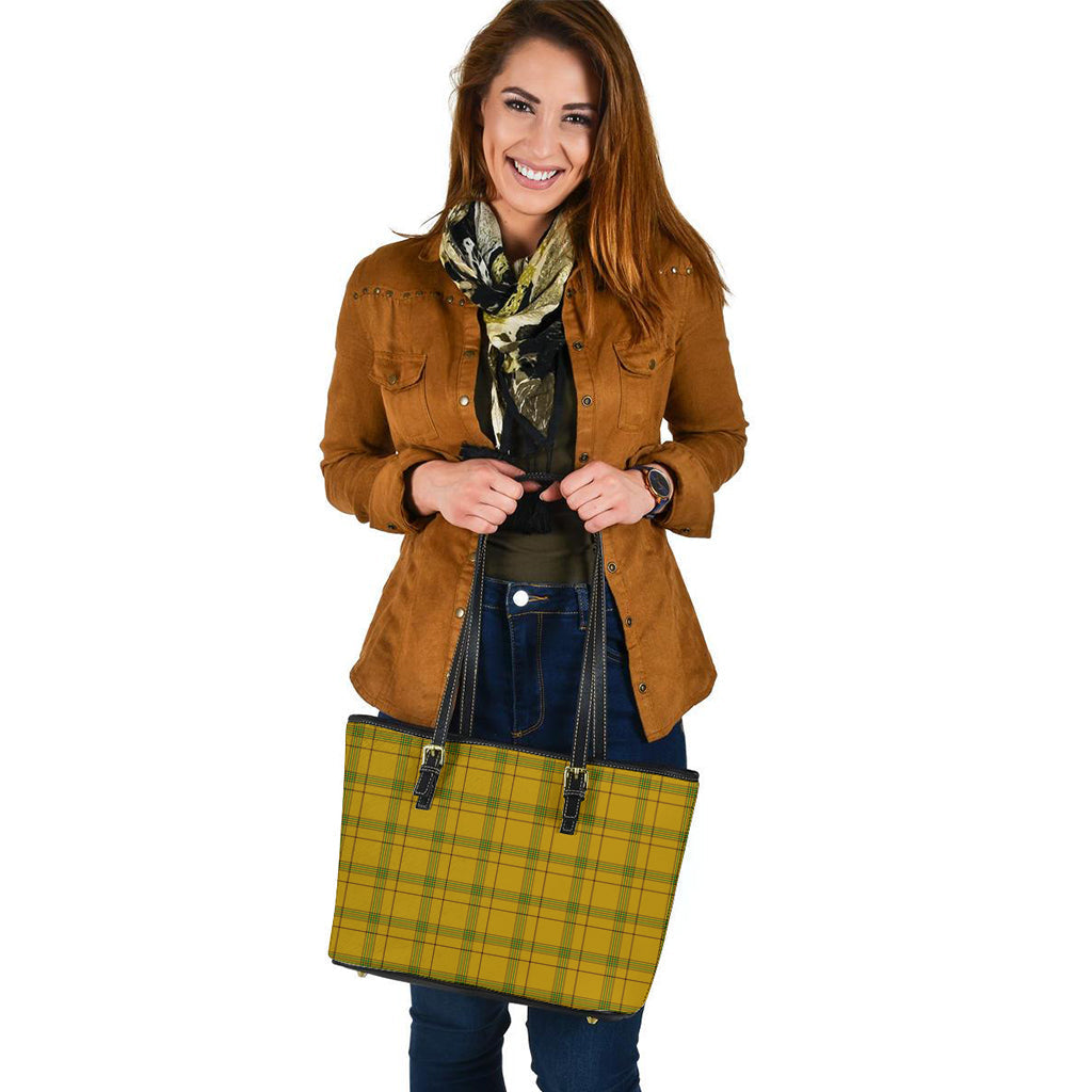 Houston Tartan Leather Tote Bag - Tartan Vibes Clothing