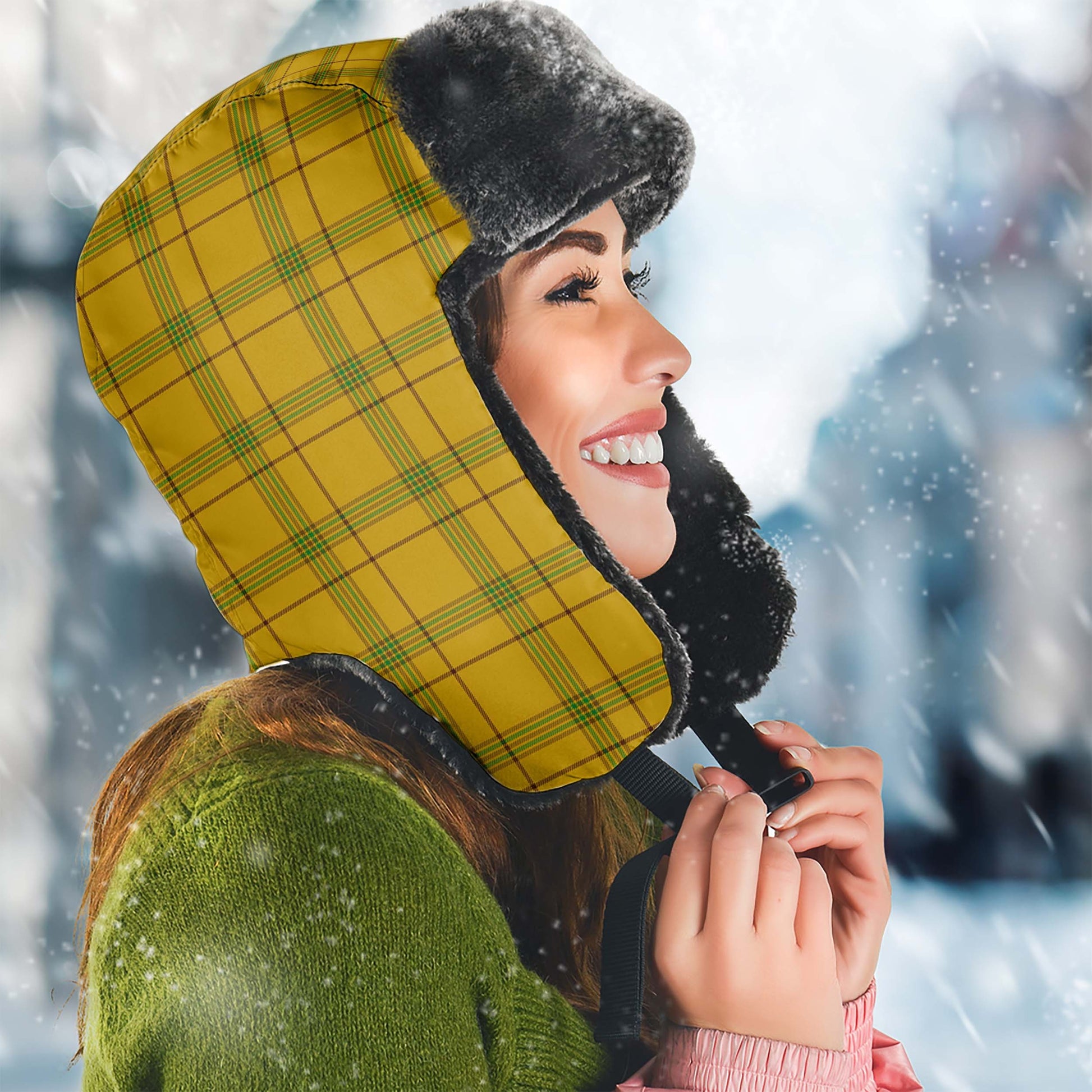 Houston Tartan Winter Trapper Hat - Tartan Vibes Clothing