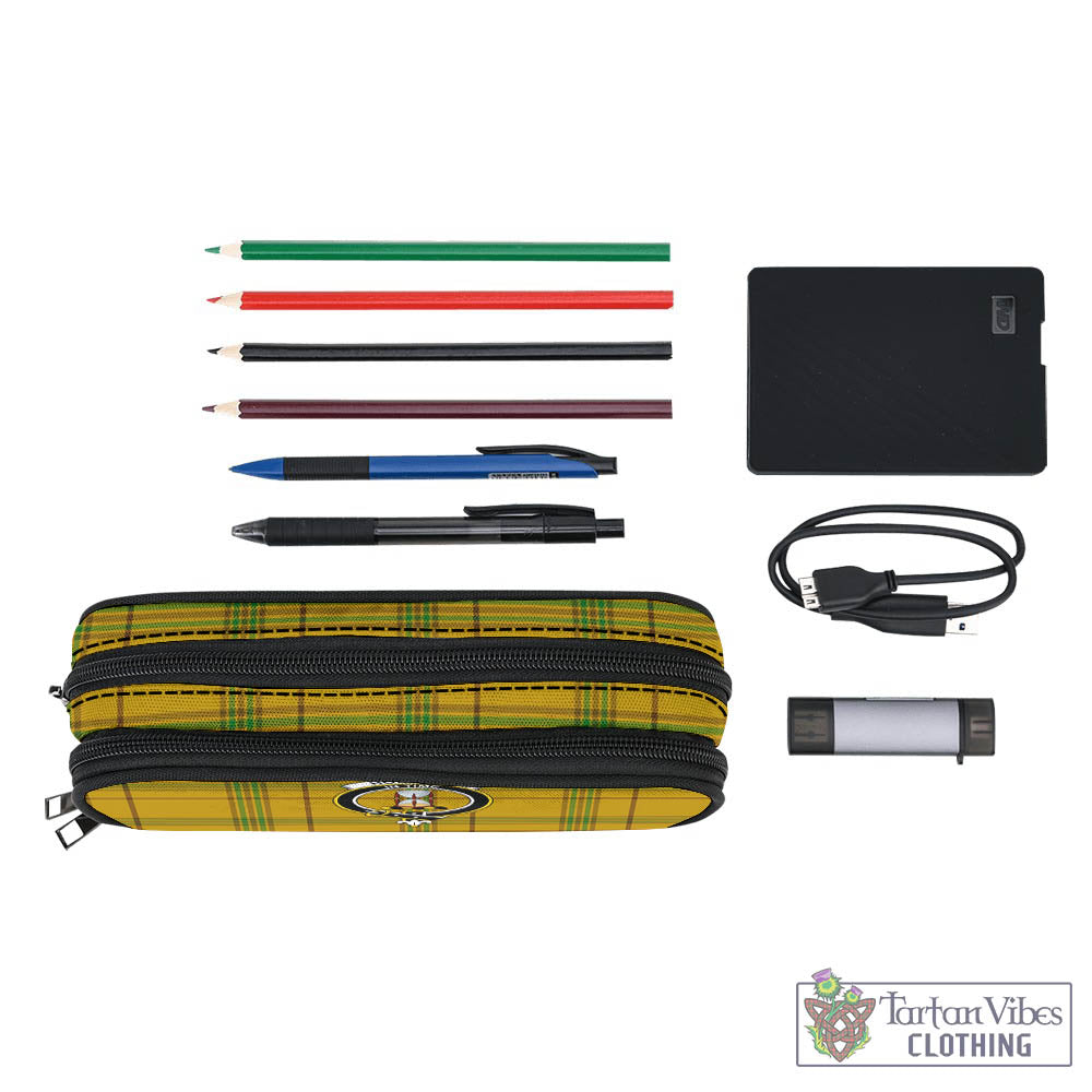 Houston Tartan Pen and Pencil Case with Family Crest - Tartan Vibes Clothing