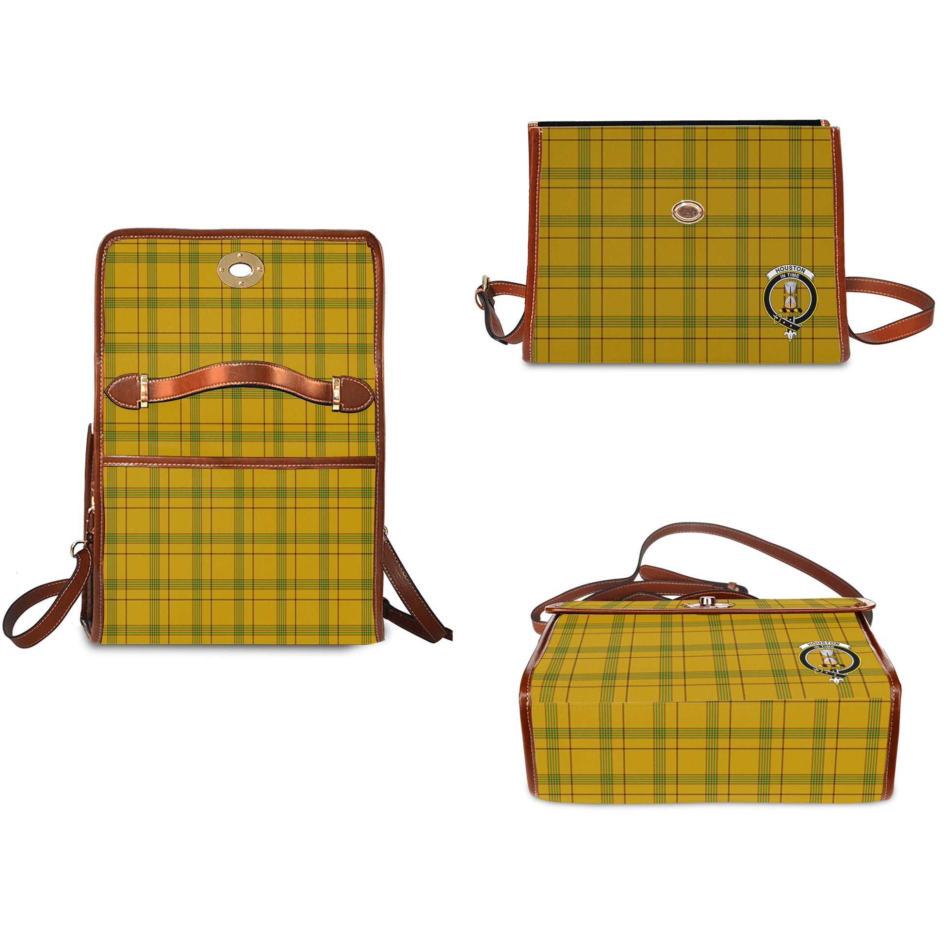 houston-tartan-leather-strap-waterproof-canvas-bag-with-family-crest