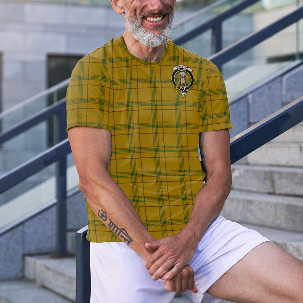 Houston Tartan T-Shirt with Family Crest - Tartan Vibes Clothing