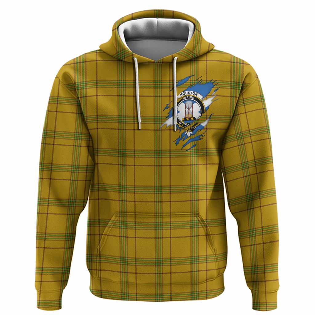 Houston Clan Crest In Me Tartan Hoodie Scotland Flag Style