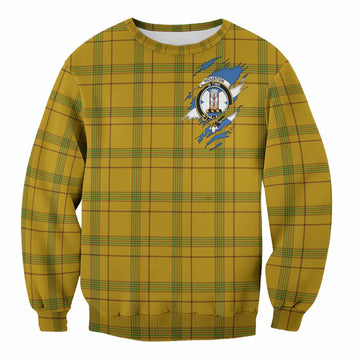 Houston Clan Crest In Me Tartan Sweatshirt Scotland Flag Style