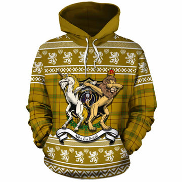 Houston Clan Tartan Crest Christmas Cotton Hoodie Coat of Arms Funny Style - Tartan Vibes Clothing