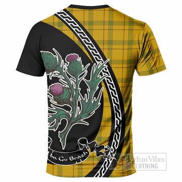 Houston Family Crest Tartan T-Shirt Alba Thistle Inspired - Tartan Vibes Clothing