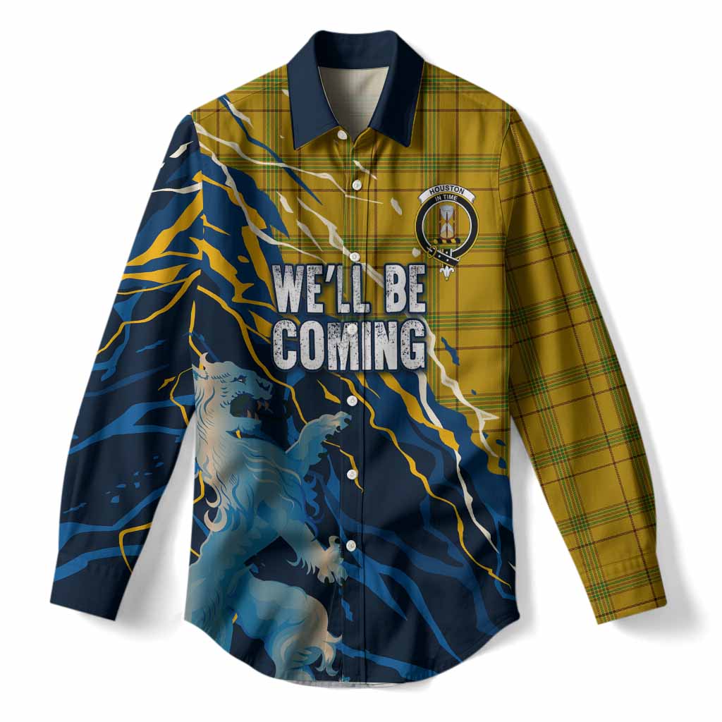 Houston Scotland Tartan Women Casual Shirt WC2026 Football - We'll Be Coming