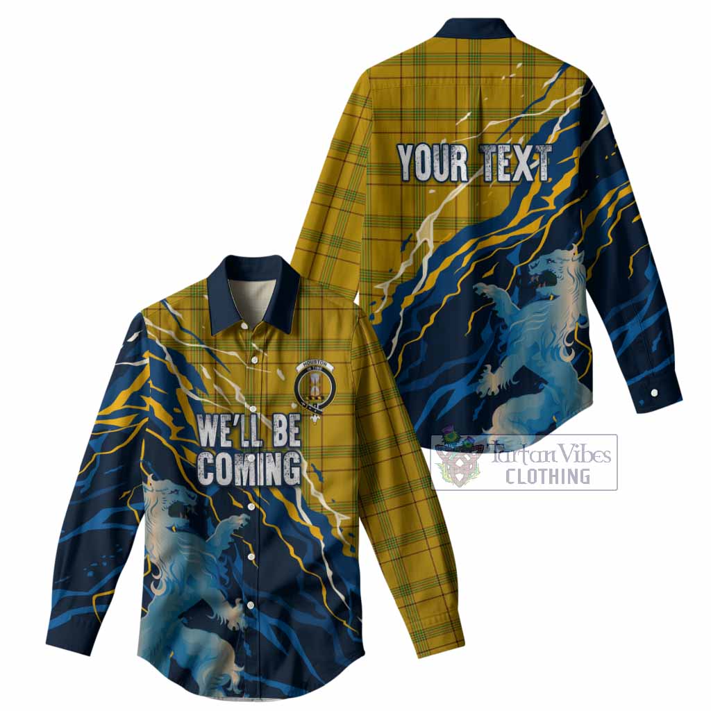 Houston Scotland Tartan Women Casual Shirt WC2026 Football - We'll Be Coming