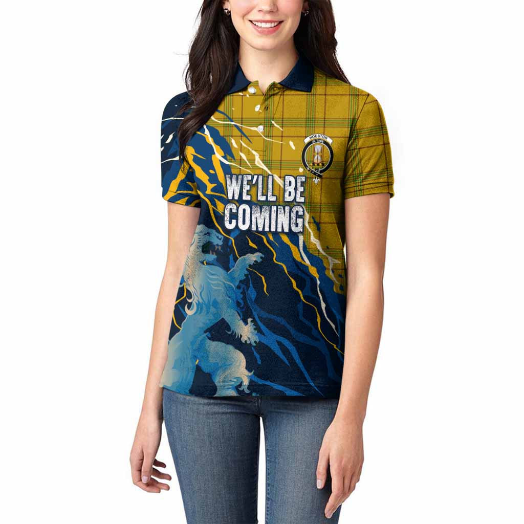 Houston Scotland Tartan Women Polo Shirt WC2026 Football - We'll Be Coming
