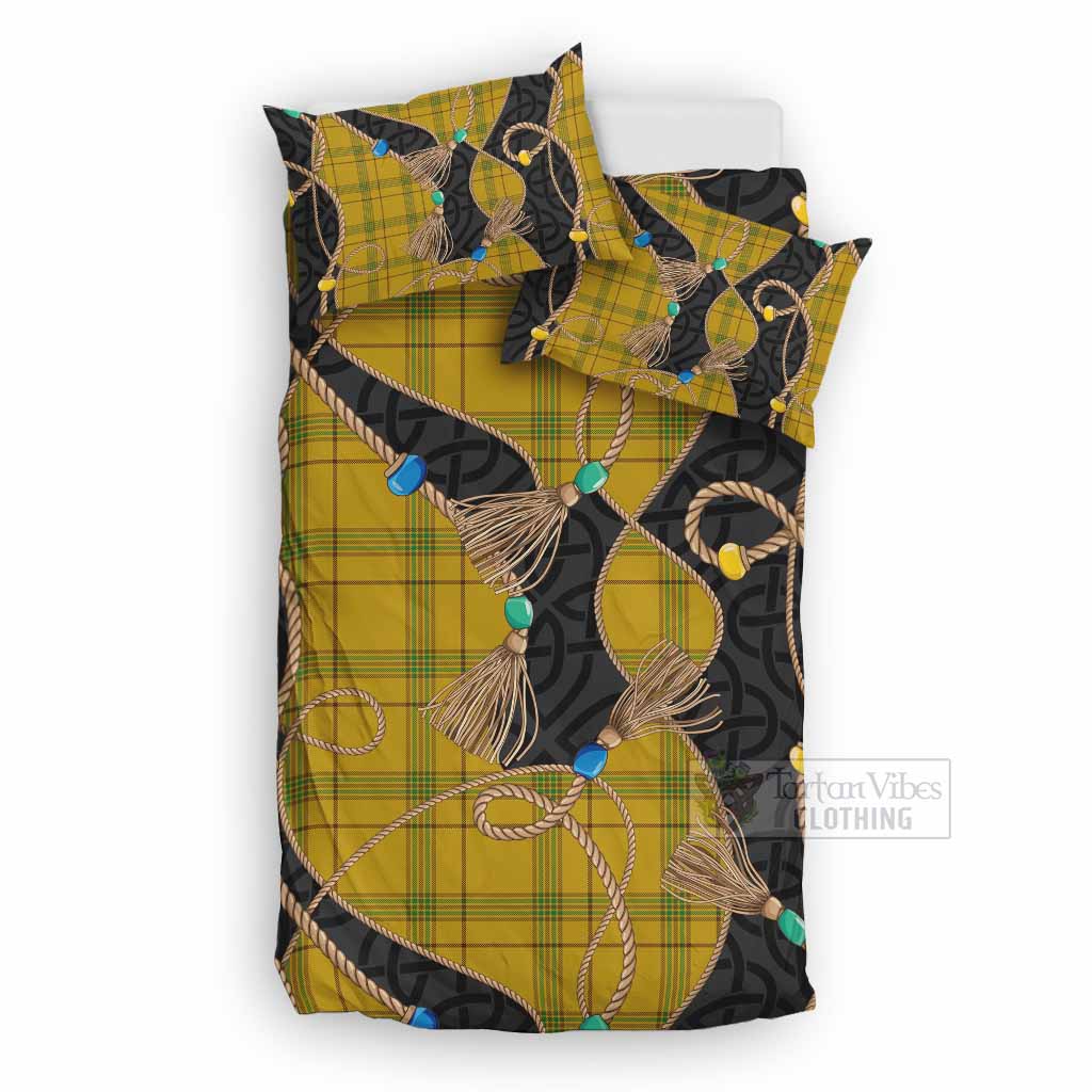Houston Scottish Tartan Twisted Ropes Stylized Bedding Set UK Bedding Set UK Double 79*79 inch - Tartan Vibes Clothing