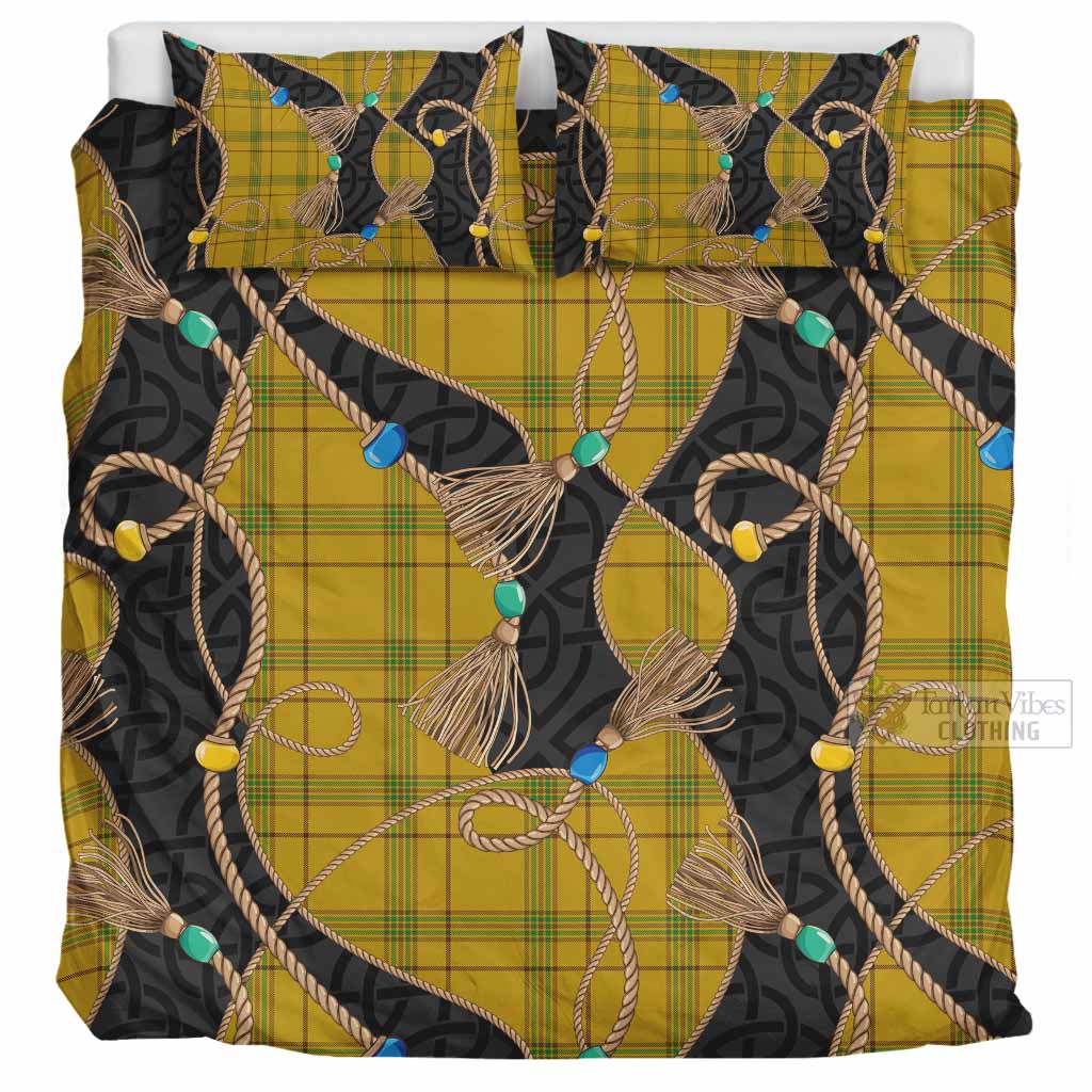 Houston Scottish Tartan Twisted Ropes Stylized Bedding Set UK Bedding Set UK Super King 104*94 inch - Tartan Vibes Clothing