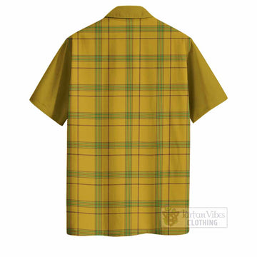 Houston Tartan Accent Hawaiian Shirt with Family Crest
