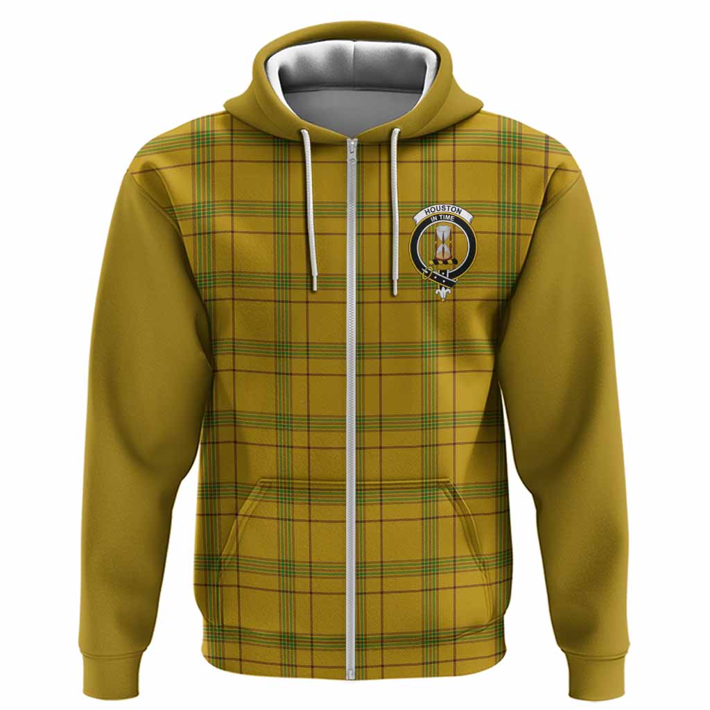 Houston Tartan Accent Hoodie with Family Crest