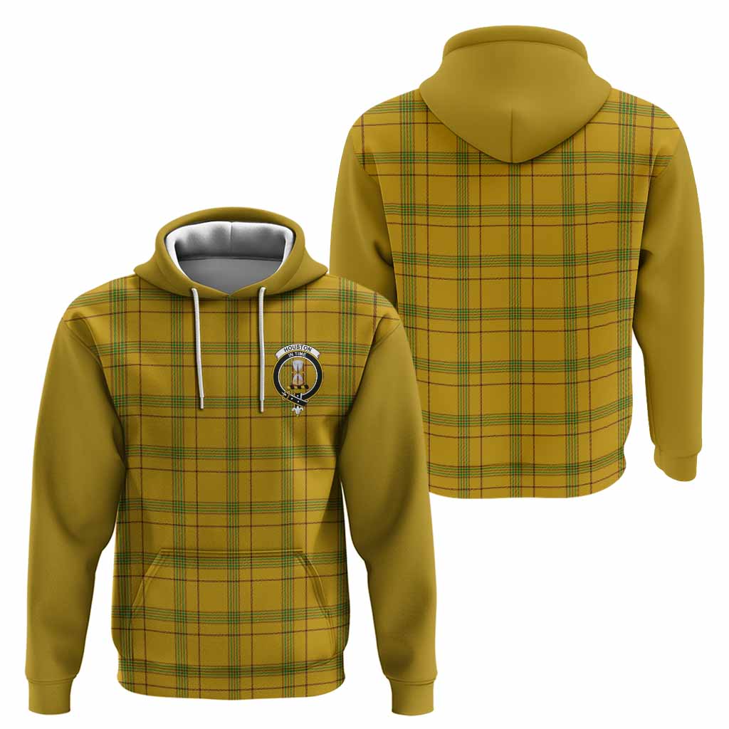 Houston Tartan Accent Hoodie with Family Crest