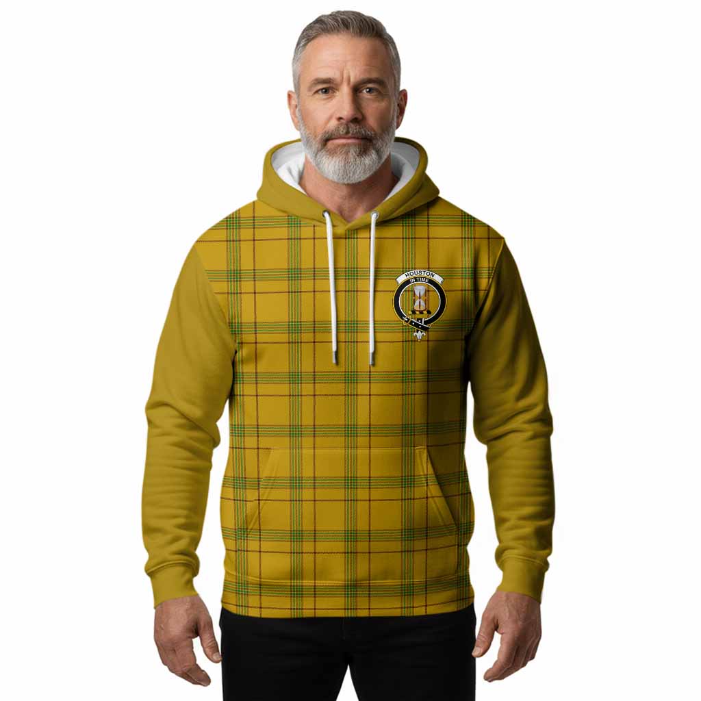 Houston Tartan Accent Hoodie with Family Crest