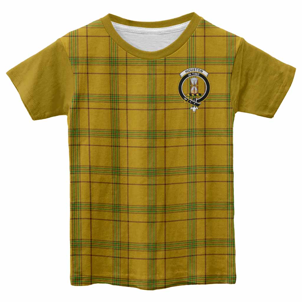 Houston Tartan Accent Kid T-shirt with Family Crest