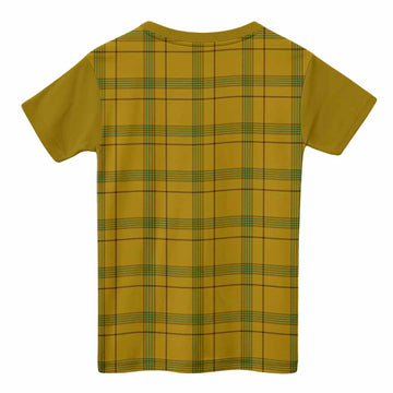 Houston Tartan Accent Kid T-shirt with Family Crest