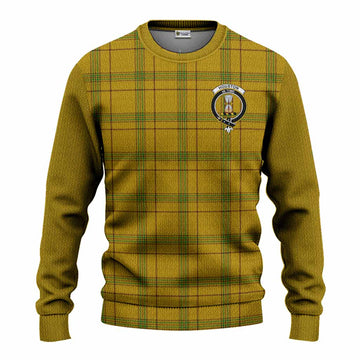 Houston Tartan Accent Knitted Sweater with Family Crest