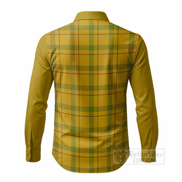 Houston Tartan Accent Long Sleeve Button Shirts with Family Crest