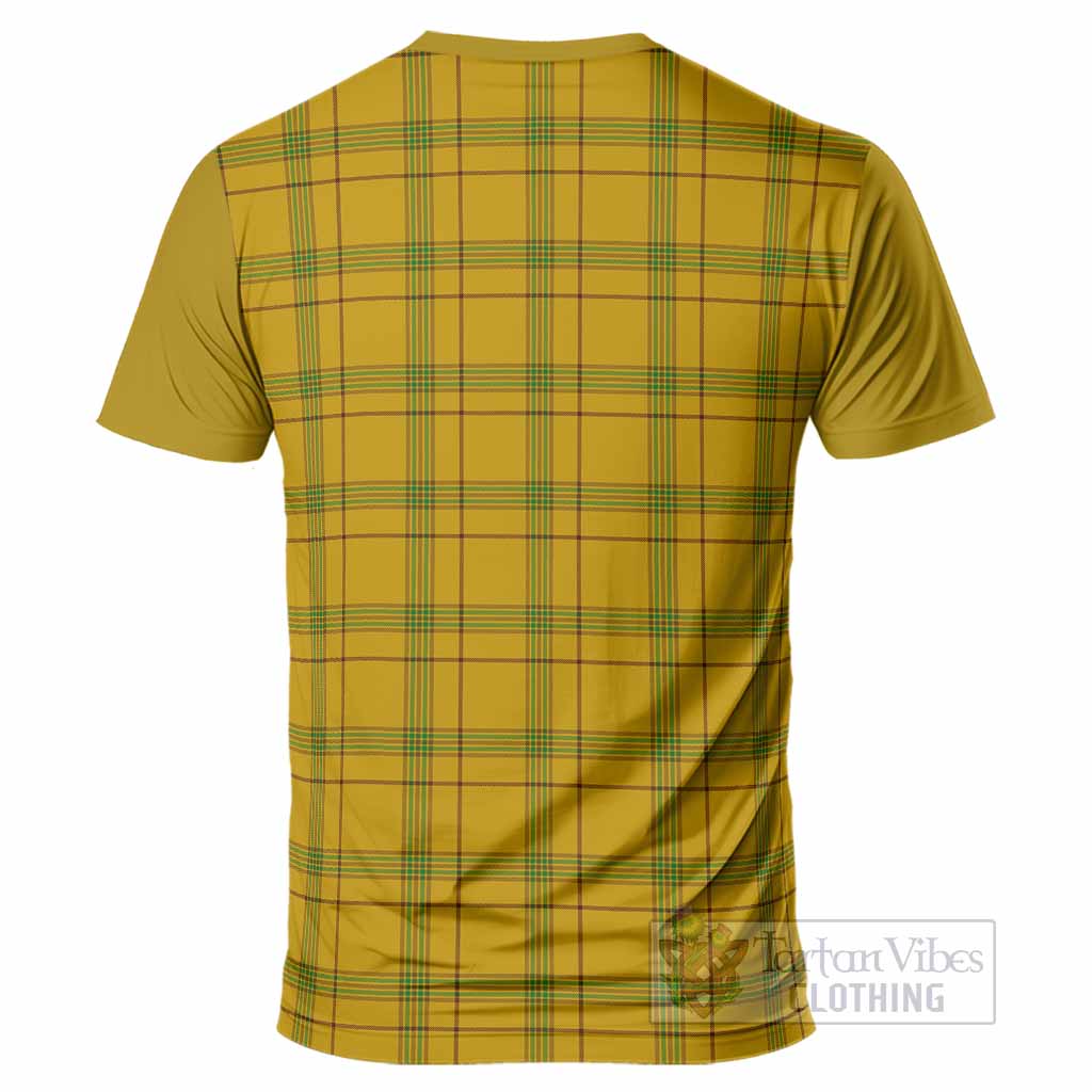 Houston Tartan Accent T-Shirt with Family Crest
