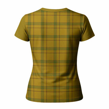 Houston Tartan Accent Women T shirt with Family Crest