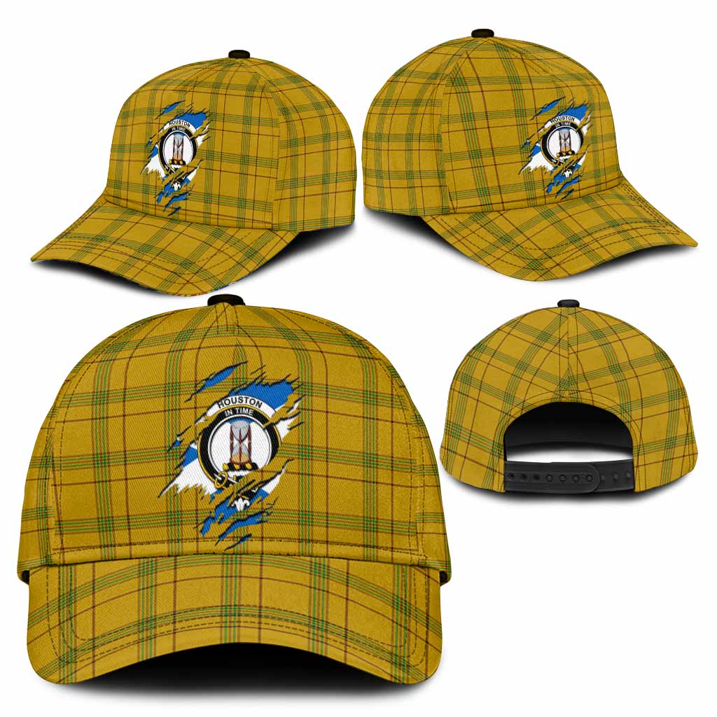 Houston Tartan Classic Cap with Family Crest In Me Style