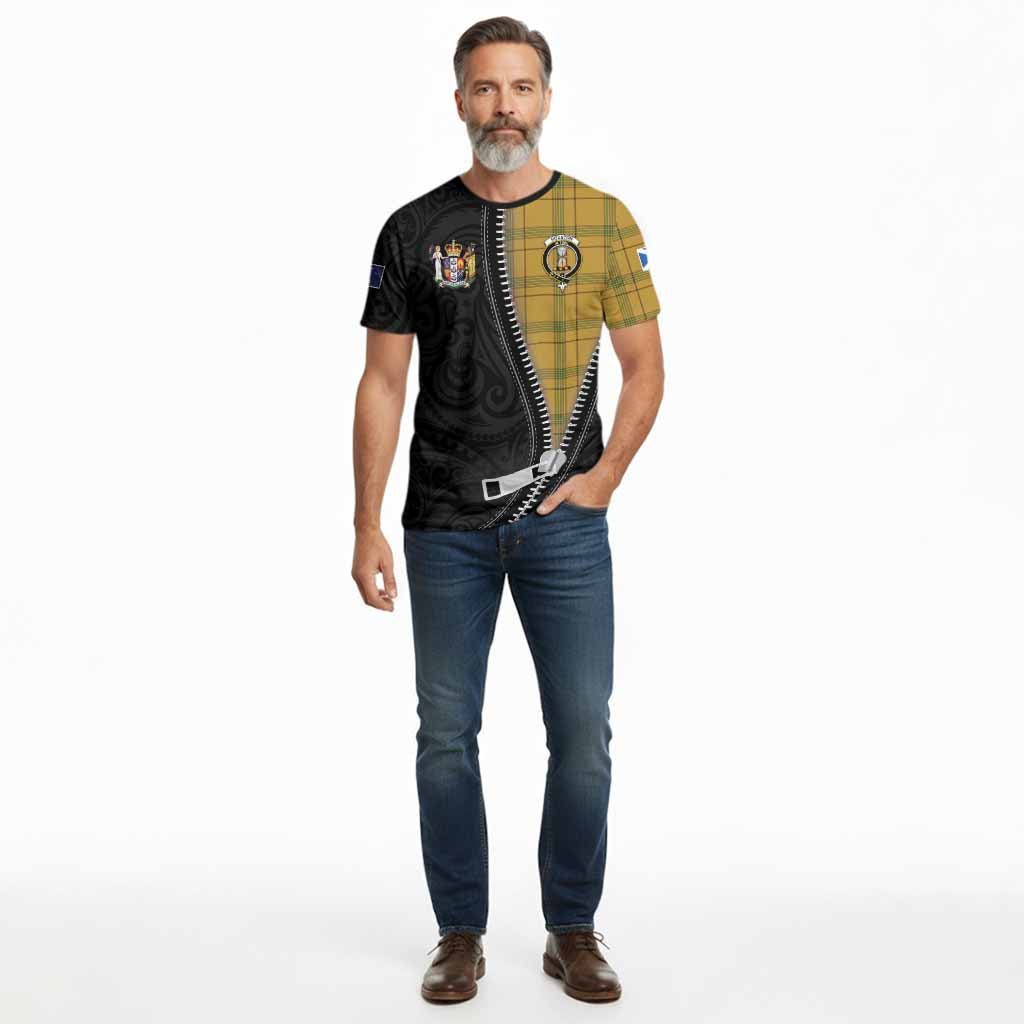 Houston Tartan Cotton T-shirt New Zealand Pattern Unique Zipper Stylized