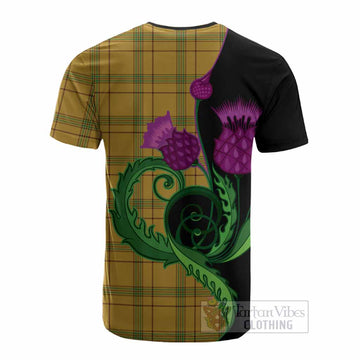 Houston Tartan Cotton T-shirt Traditional Scottish Thistle