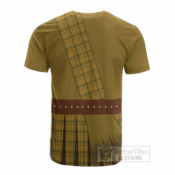 Houston Tartan Crest Cotton T-shirt Kilt Costume Style