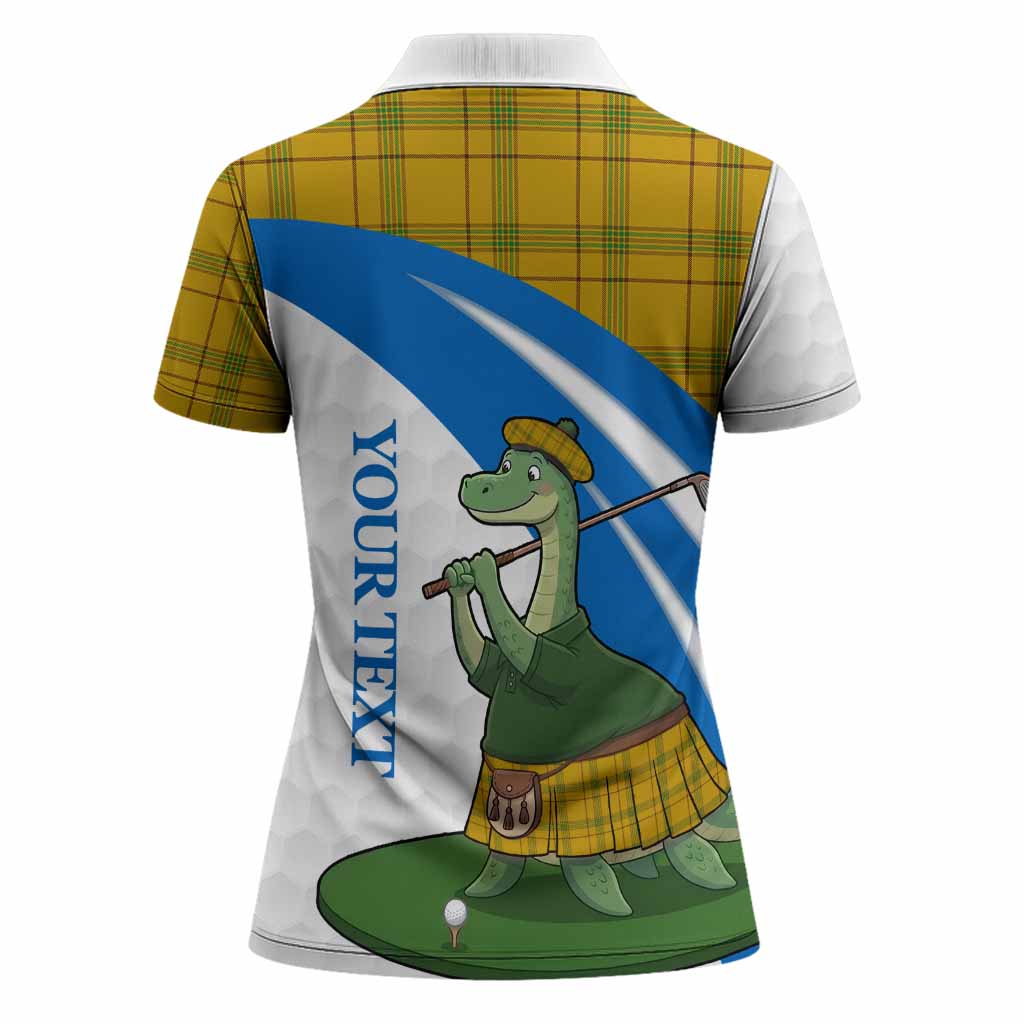 Houston Tartan Crest Golf Nessie Women Polo Shirt Loch Ness Monster Sporty Style
