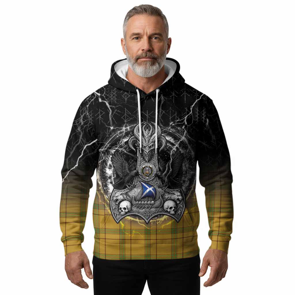 Houston Tartan Crest Hoodie Celtic Odin's Raven Legacy