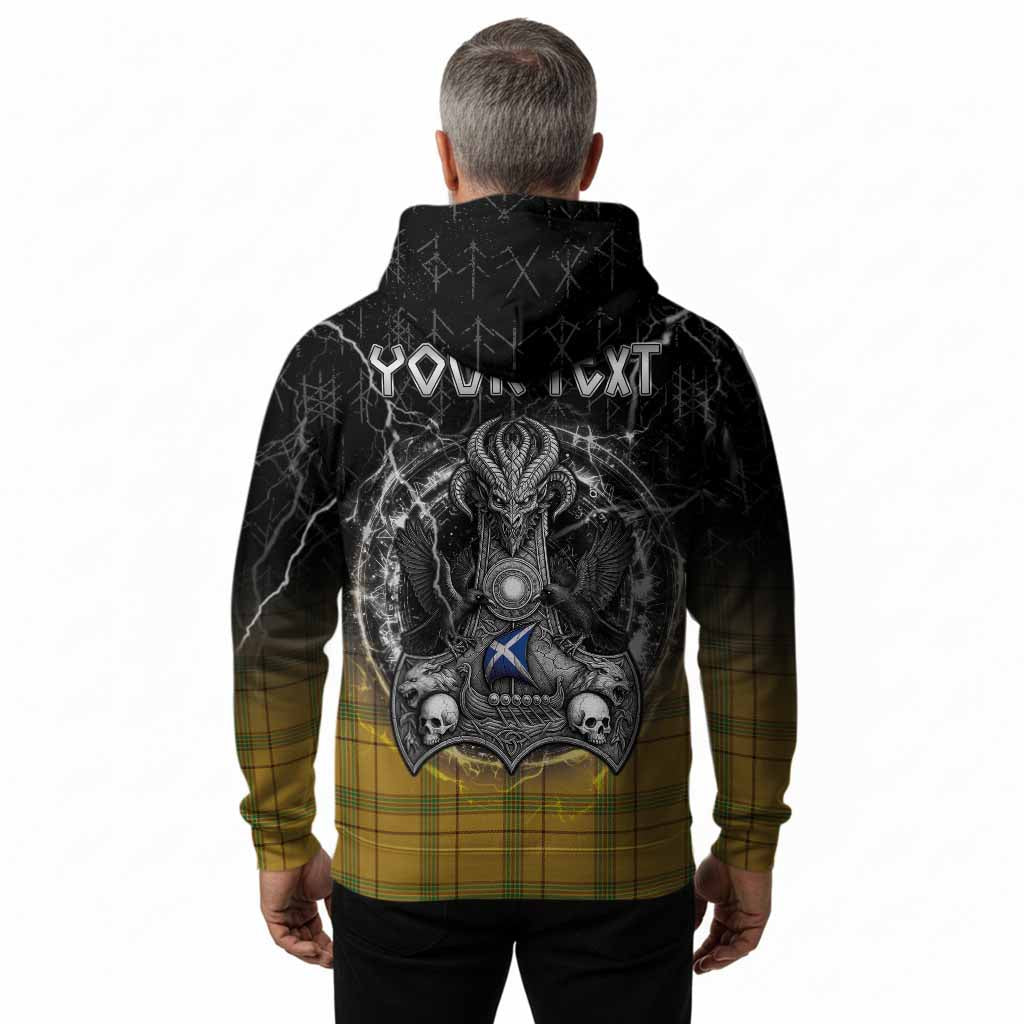 Houston Tartan Crest Hoodie Celtic Odin's Raven Legacy