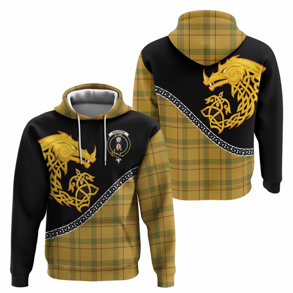 Houston Tartan Crest Hoodie Legendary Dragon Knot Half Style