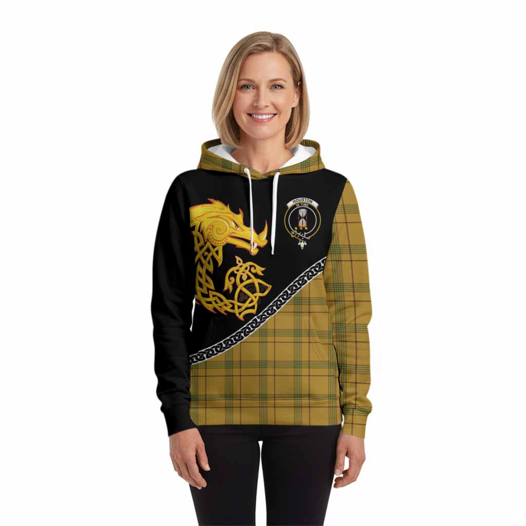 Houston Tartan Crest Hoodie Legendary Dragon Knot Half Style