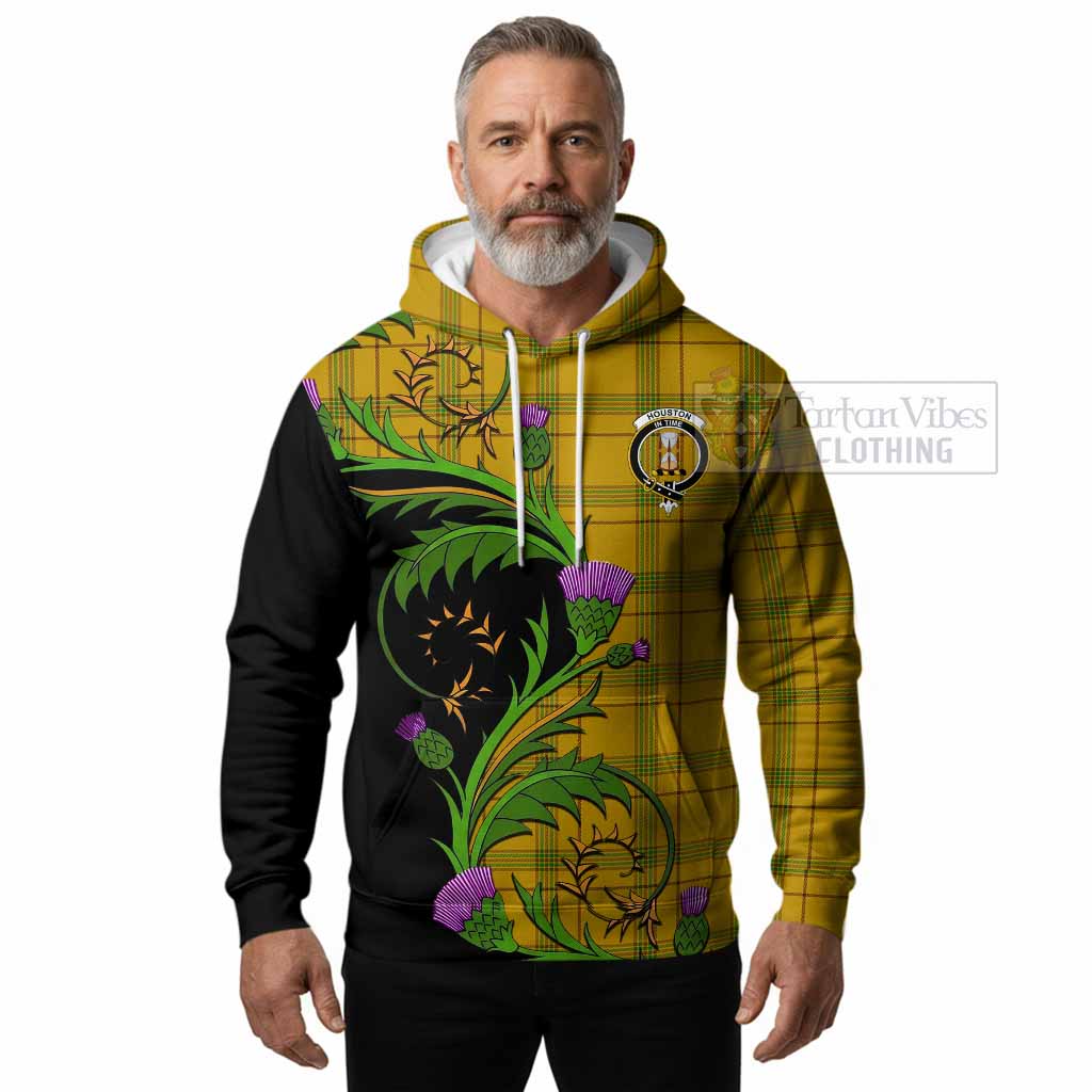 Houston Tartan Crest Hoodie Scottish Thistle Pride Heritage Art